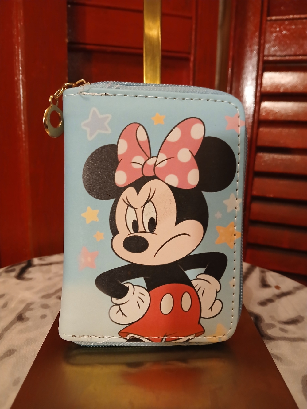 Minnie Mouse Zip Wallet - Light Blue